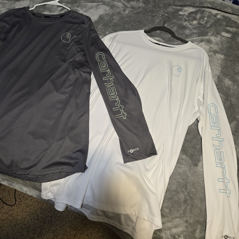 Carhartt Long Sleeve Shirts - Grey and White
